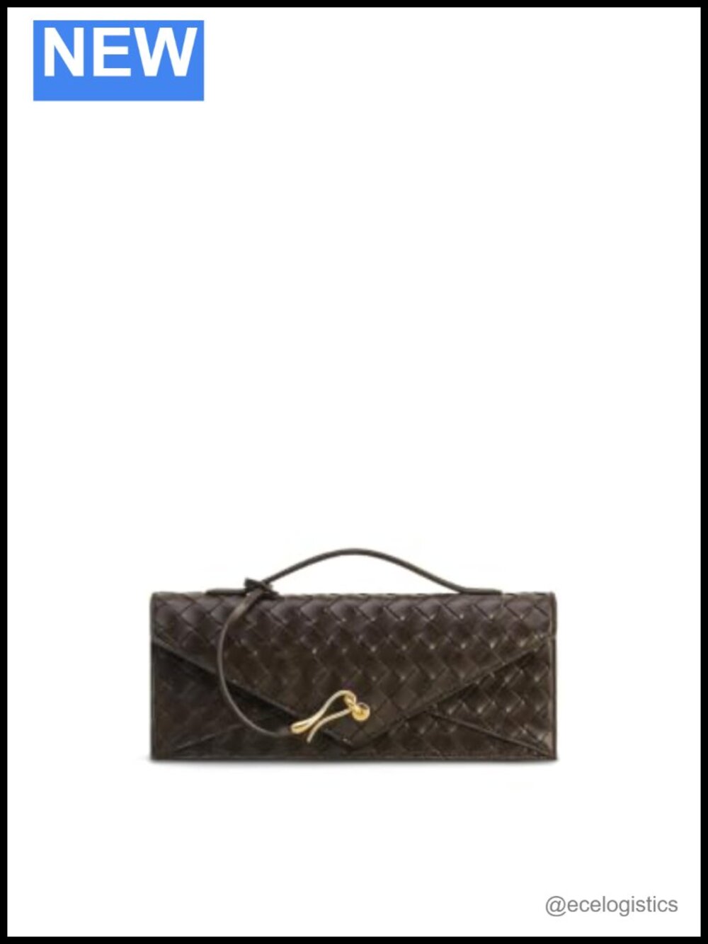 Vegan Leather Woven Envelope Top Handle Satchel Purse with Adjustable Strap